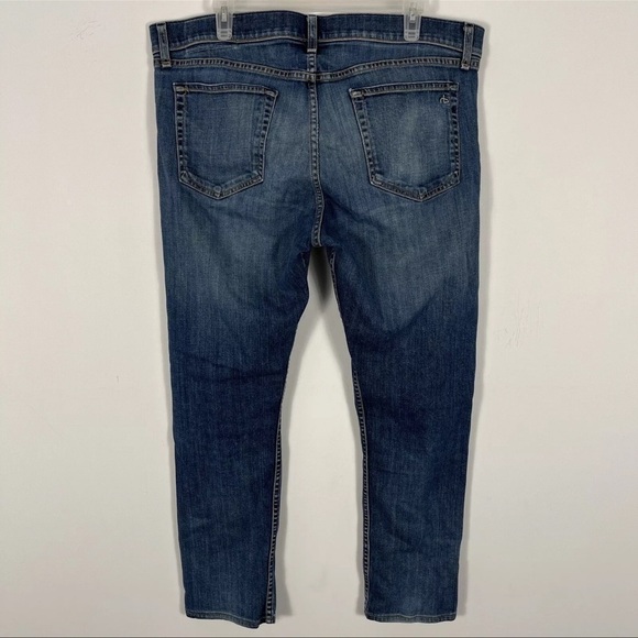 ❤️ Rag & Bone Mens Standard Issue Jeans Fit 2 Slim Leg Blue Knightsbridge 38x29 - Picture 2 of 12